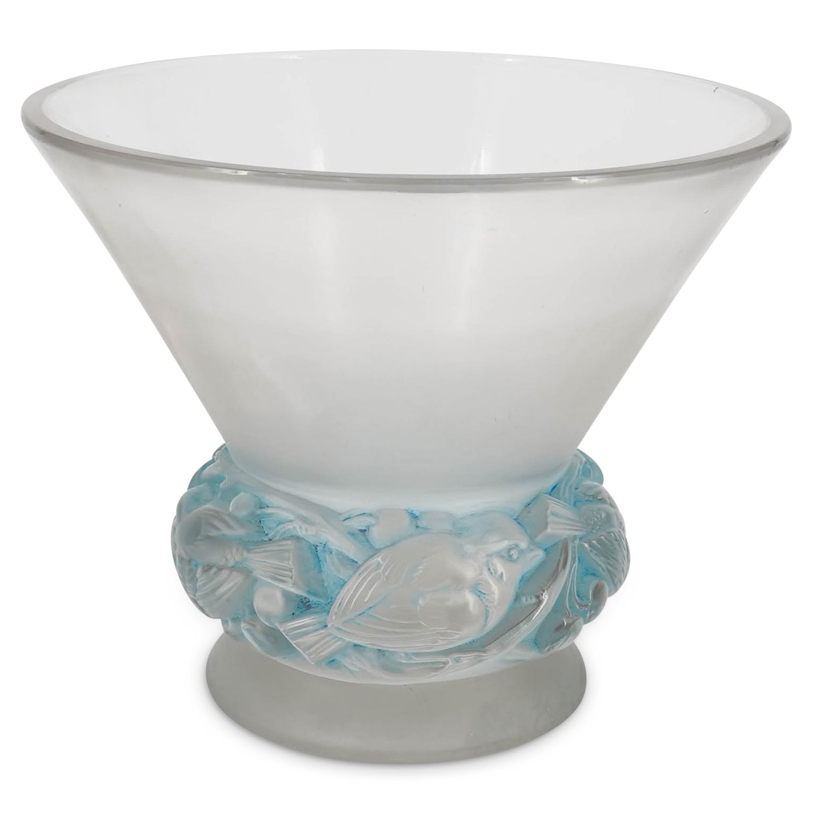 Rene Lalique "Pinsons" Glass Vase (1 of 5)