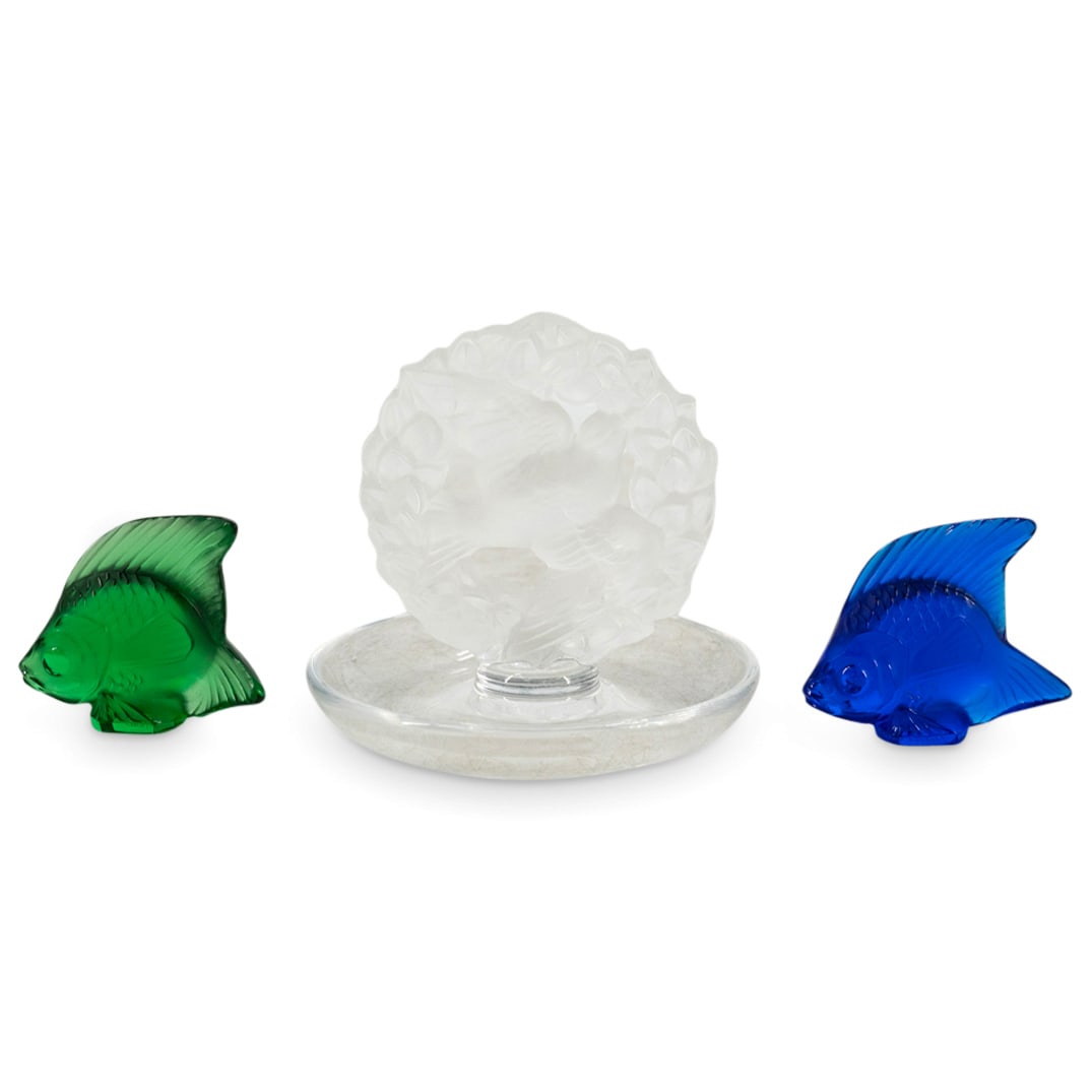 (3 Pc) Lalique Crystal Assorted Grouping Set (1 of 6)