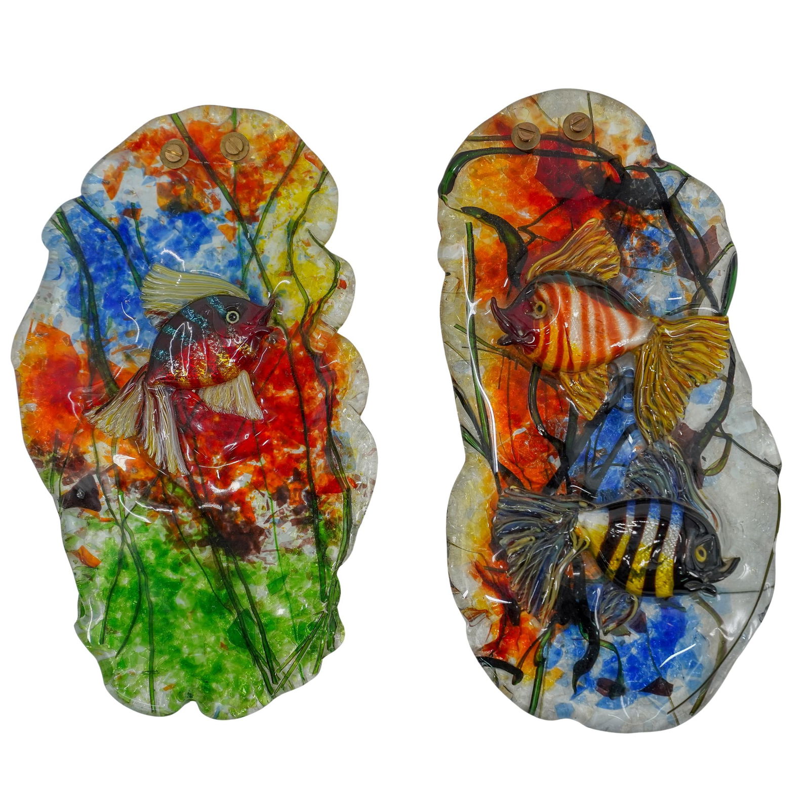 Pair of Murano Glass Fish Sconces (1 of 9)