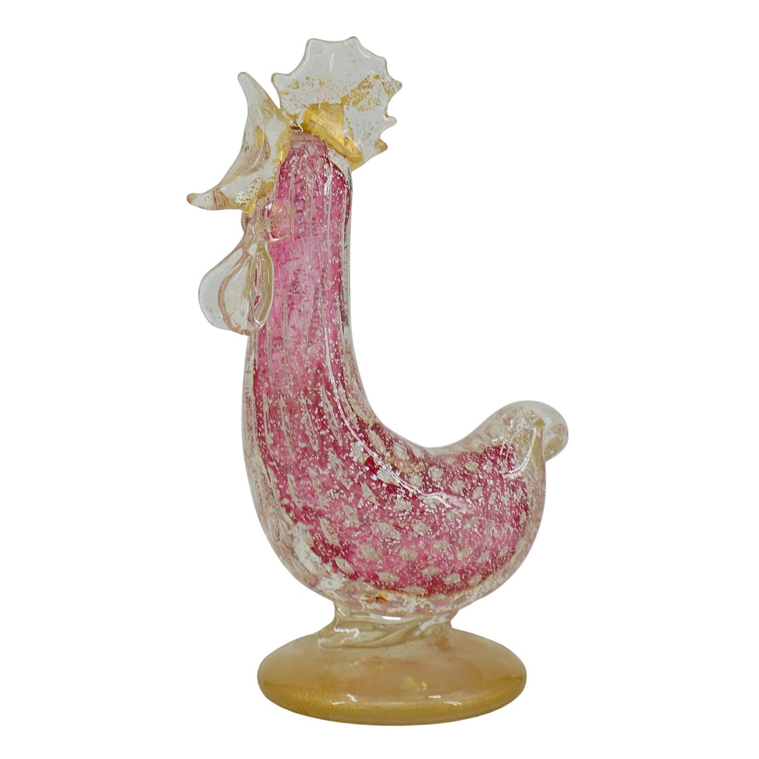 Murano Sommerso Glass Rooster (1 of 7)
