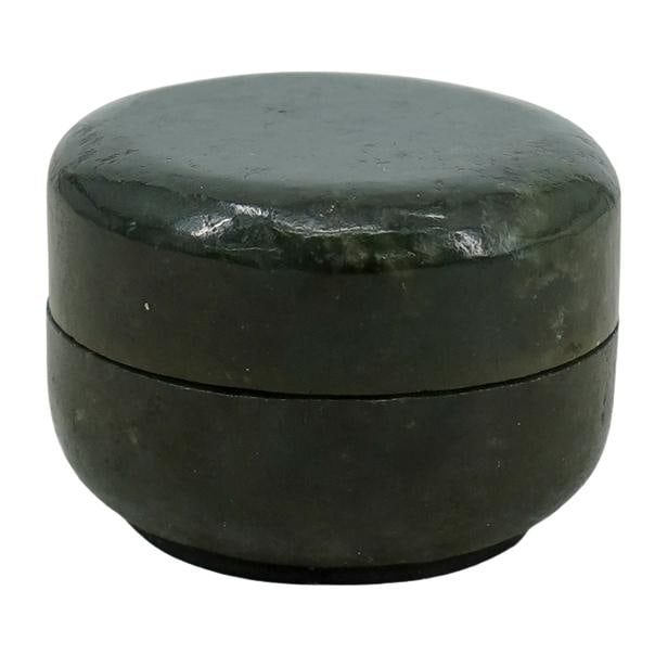 Antique Chinese Spinach Jade Covered Box (1 of 8)