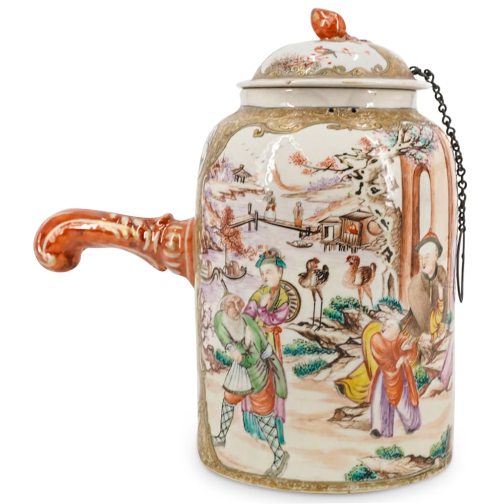 Antique Chinese Export Porcelain Teapot (1 of 7)