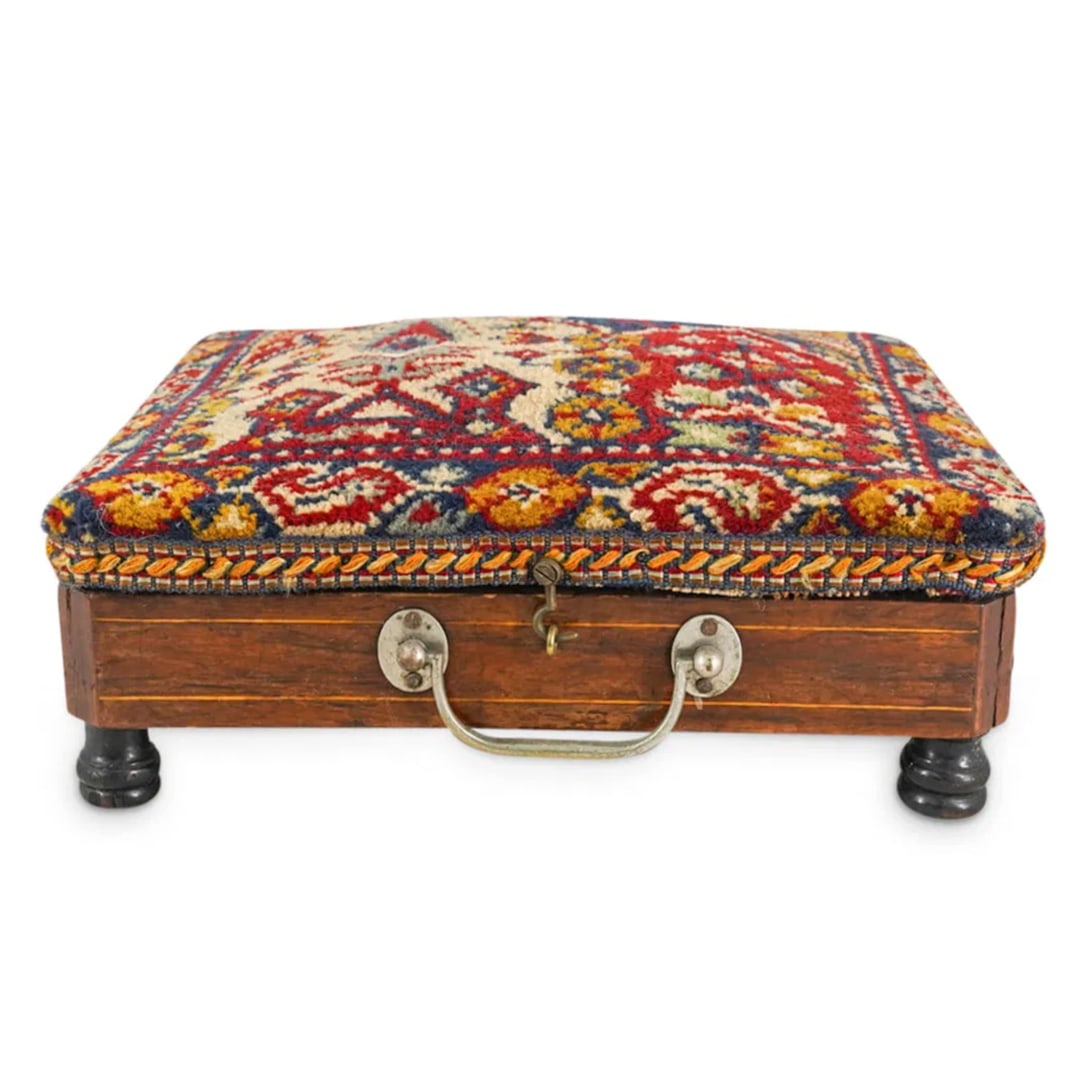 Victorian Mahogany Inlaid Tea Caddy (1 of 6)