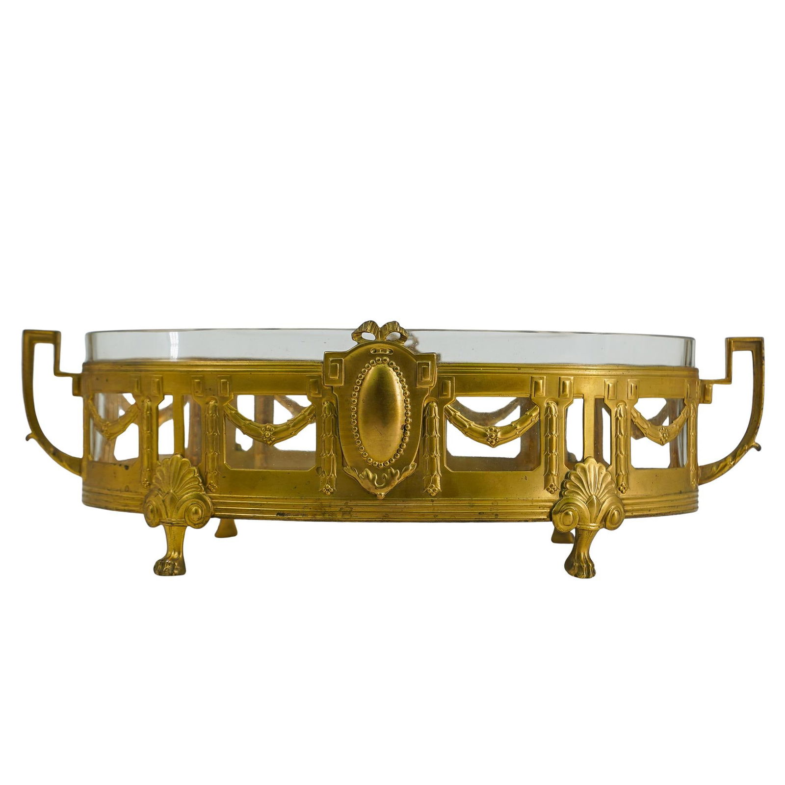 Antique French Baccarat Style Glass And Gilt Brass Centerpiece (1 of 8)