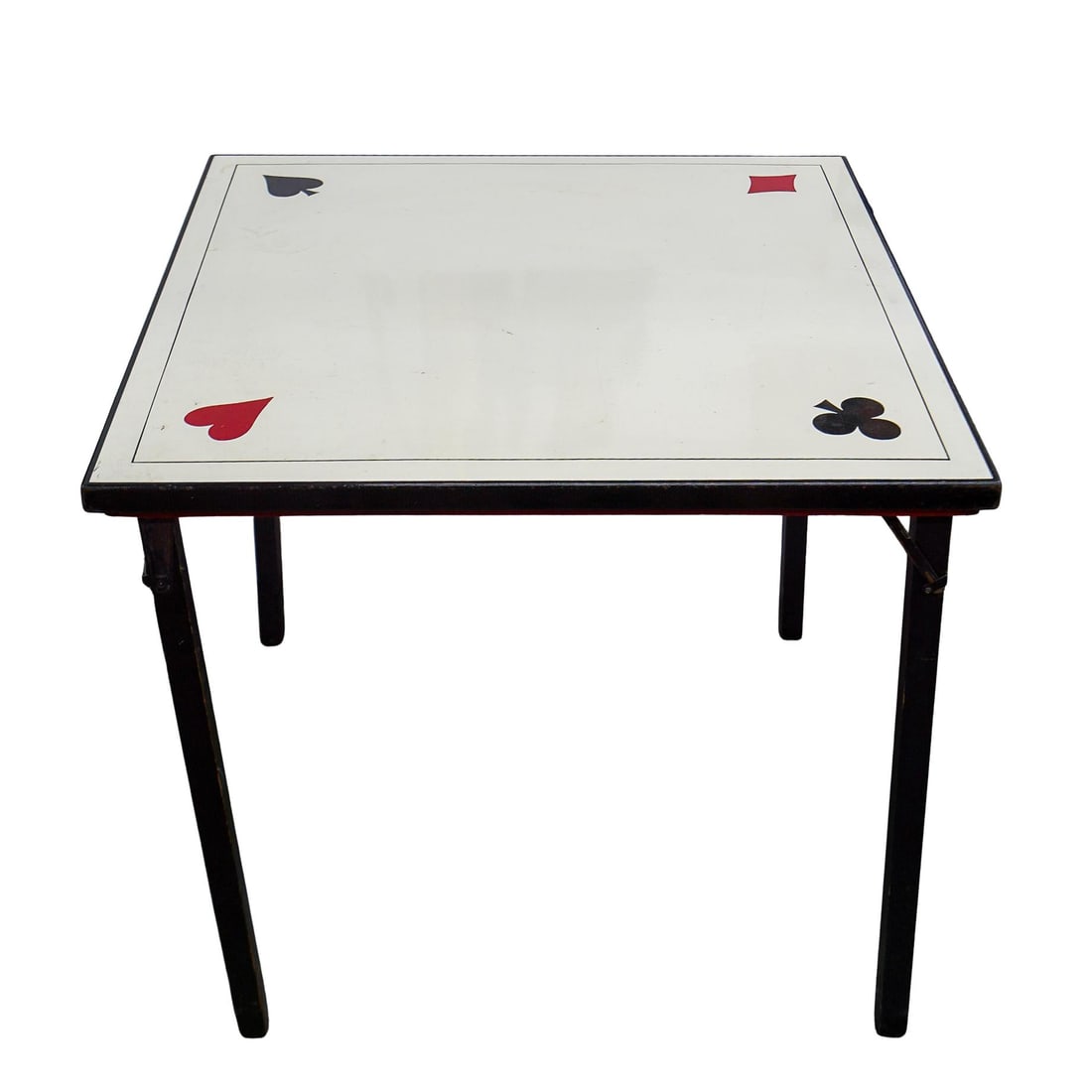 Vintage American Card Suit Themed Card Table (1 of 7)