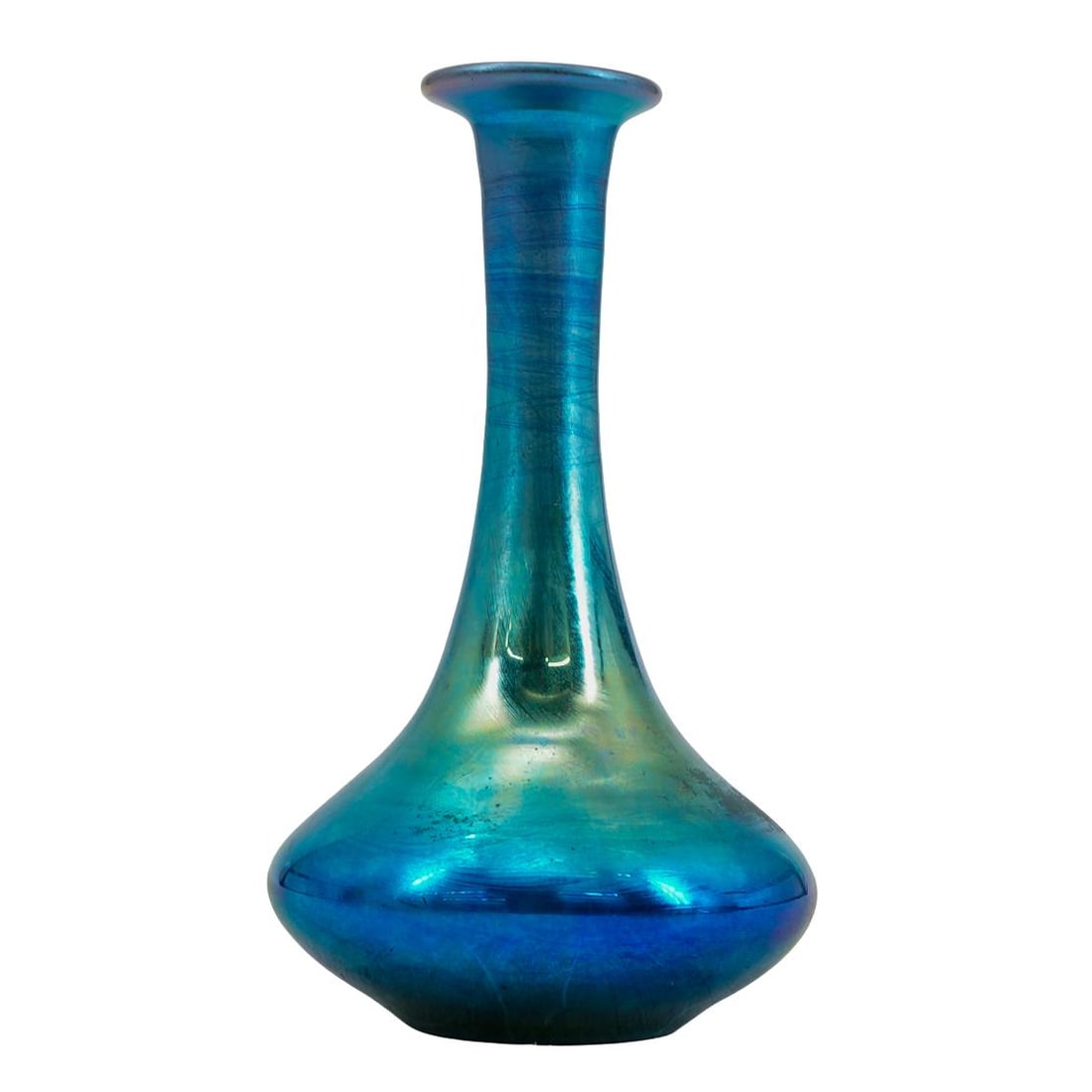 Steuben Blue Aurene Glass Cologne Bottle (1 of 5)