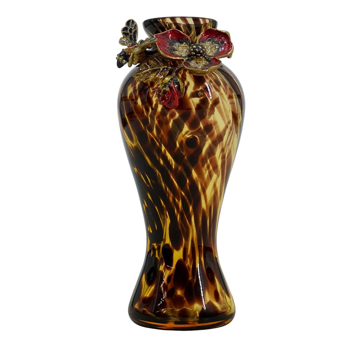 Jay Strongwater "Ola" Dogwood Glass Vase (1 of 5)