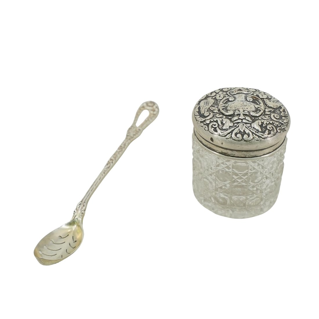 (2 Pc) Sterling Silver & Crystal Lot (1 of 10)