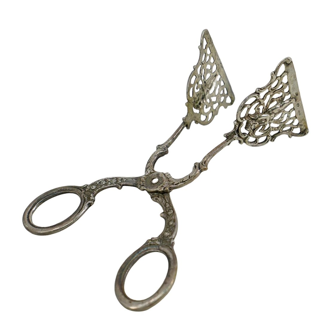 Pair Of Austrian 800 Silver Table Tongs (1 of 4)