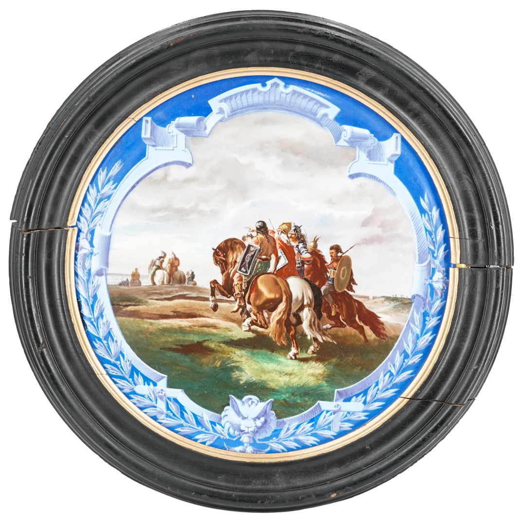 Antique French Porcelain Enamel Roundel (1 of 6)