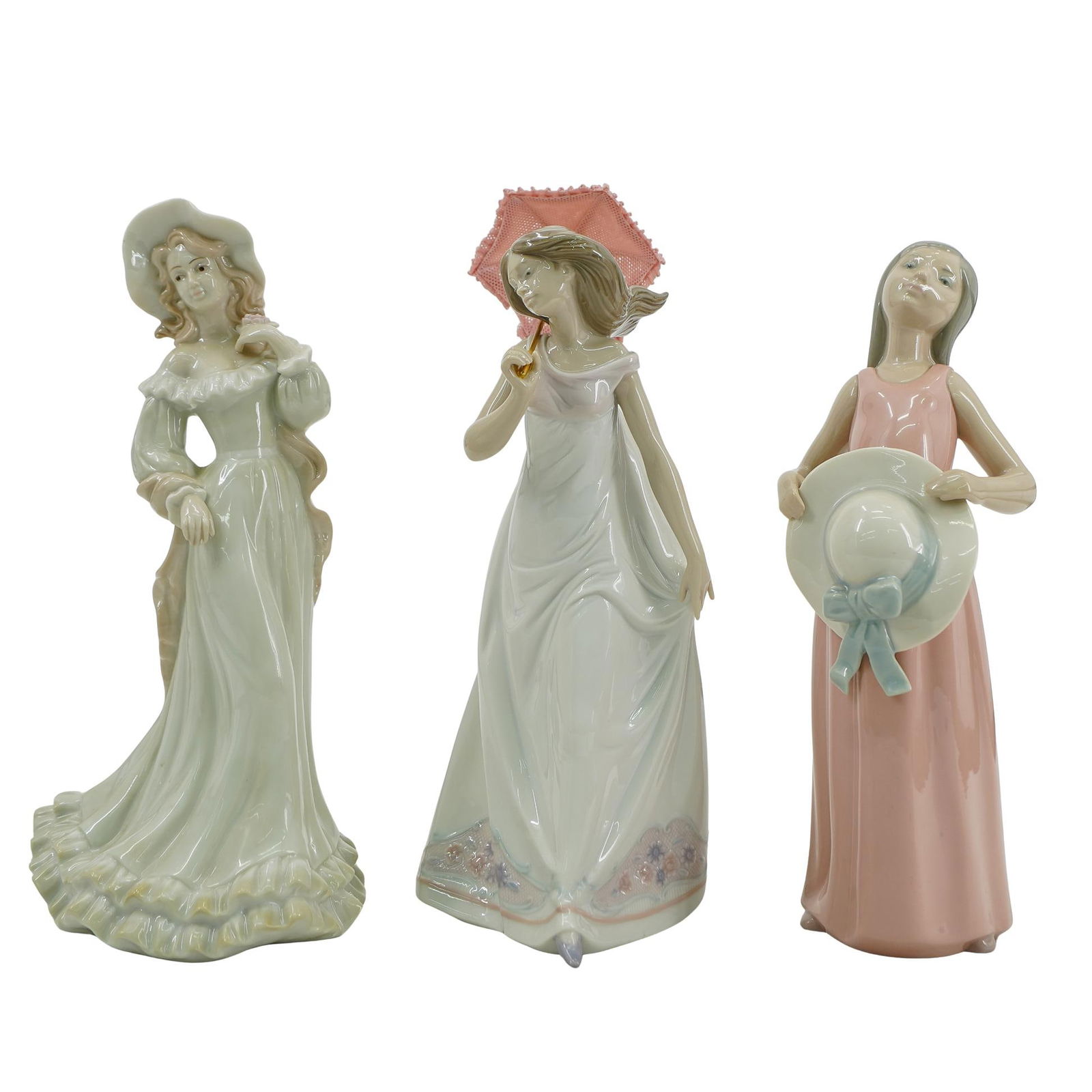 (3 Pc) Lladro & Lladro Style Porcelain Figurine Grouping (1 of 15)
