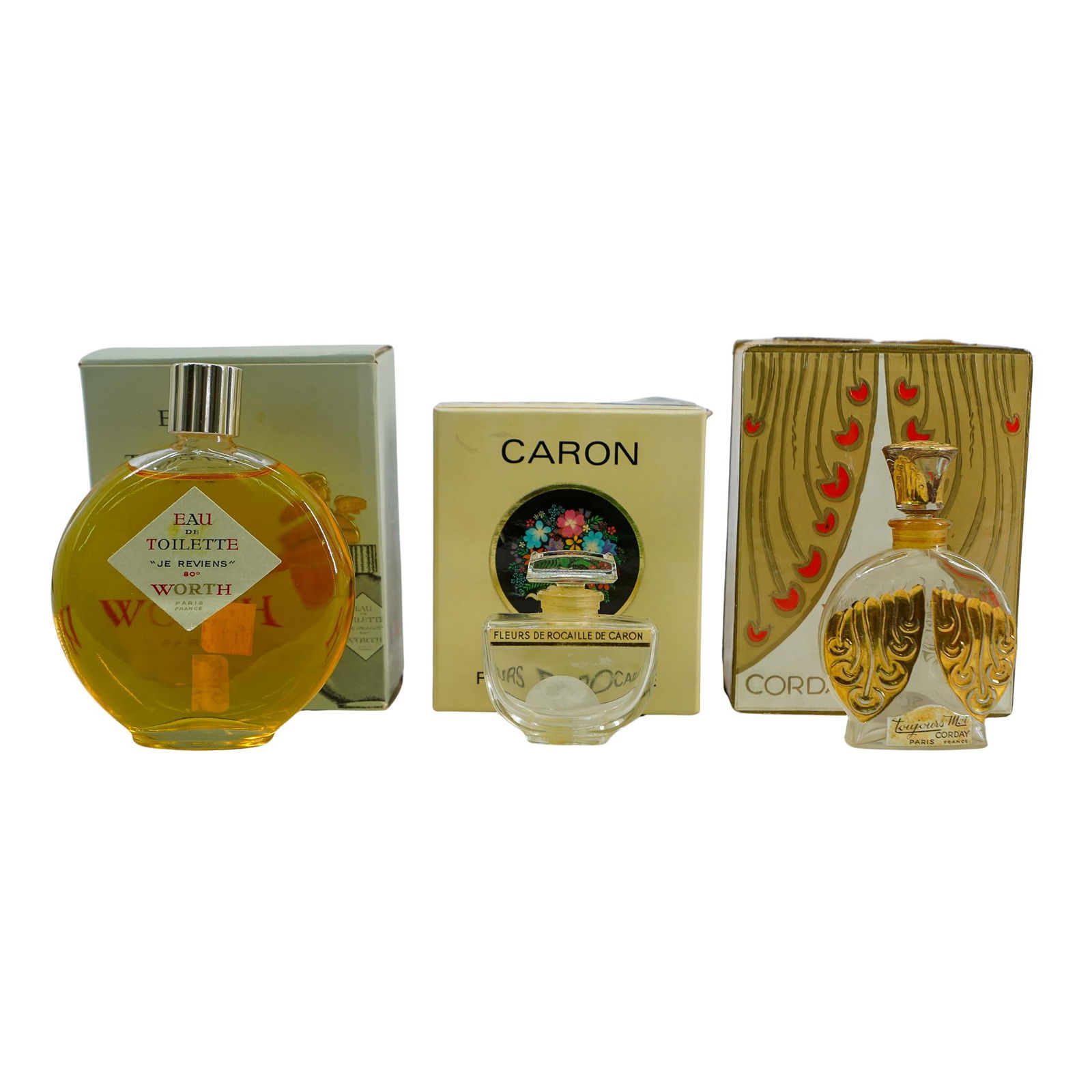 (3 Pc) Vintage French Perfumes with Boxes (1 of 15)