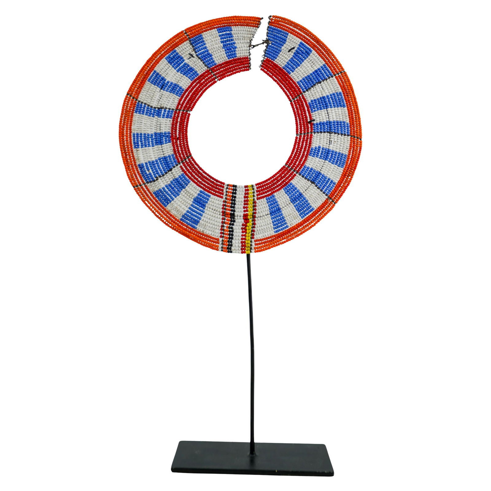 African Maasai Small Beaded Collar & Stand (1 of 6)