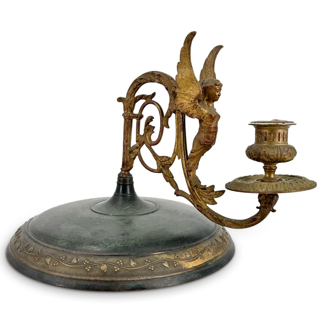 Antique French Bronze Candlestick (1 of 4)