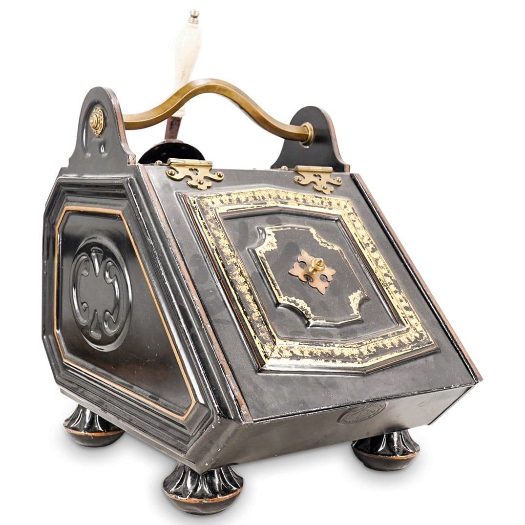 Victorian Steel Coal/Ash Scuttle Tinder Box (1 of 19)