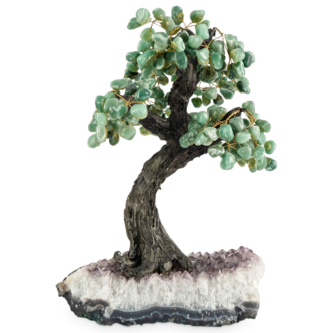 Semi Precious Stone Tree W/ Amethyst Base (1 of 5)