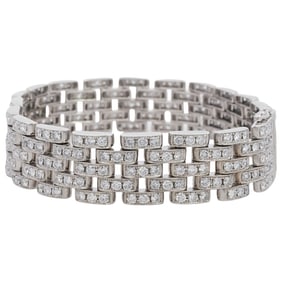 18k Gold and 10ct Diamond Maillon Style Bracelet