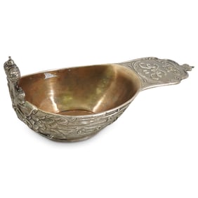 Faberge Russian Silver Kovsh