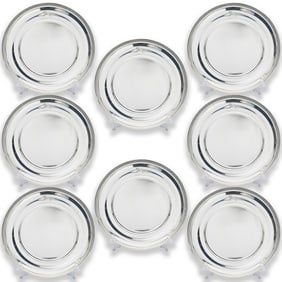 (8 Pc) Maison Odiot Silver Plated Egyptian Charger Plates
