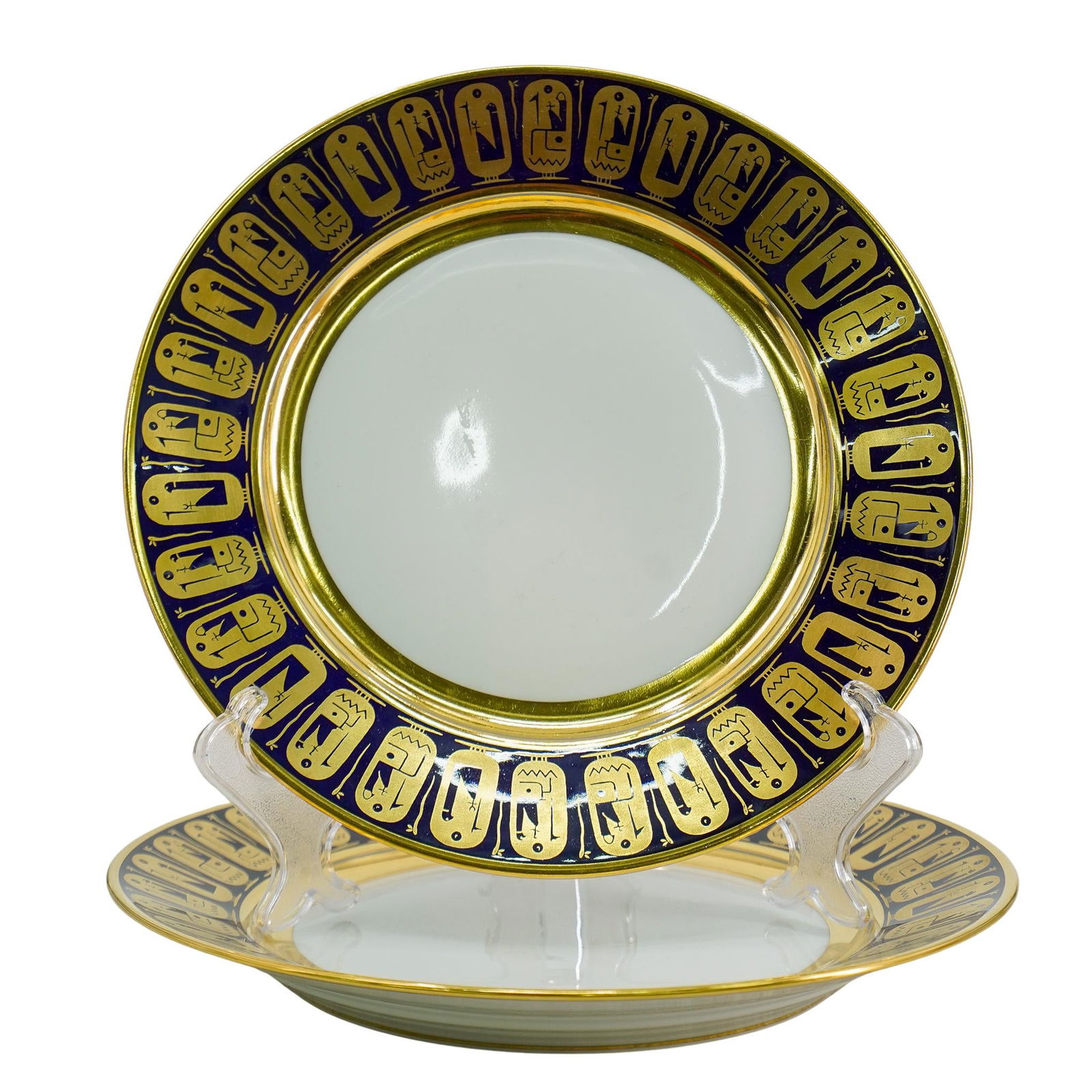 Pair Of Sevres Egyptian Revival Porcelain Plates (1 of 3)