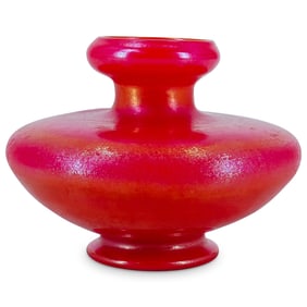 Tiffany Studios Red Favrile Glass Vase