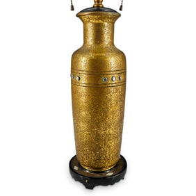 Tiffany Studios & Cassidy Lamps Gilt Bronze & Abalone Table Lamp