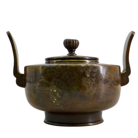 Nogawa Noboru (Japanese, 1851-1910) Meiji Bronze Censer