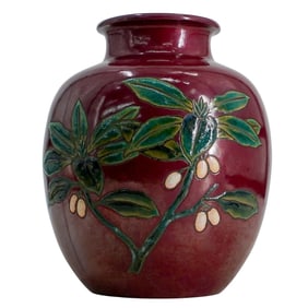 Signed Japanese Cloisonne Mixed Metal Vase