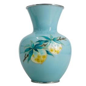 Japanese Cloisonne Plum Vase