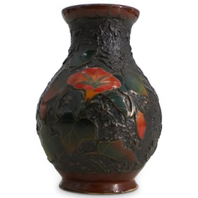Japanese Totai Shippo Floral Vase