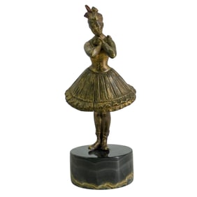 Antique Austrian Erotic Bronze Ballerina