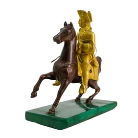 Gilt Bronze Napoleon Bonaparte & Horse Figurine