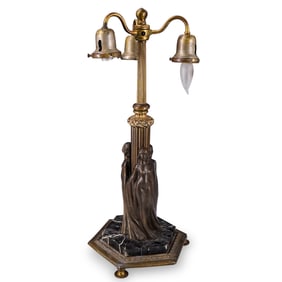 Bronze & Marble Three Graces Table Lamp