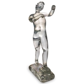 Alfredo Barbini Murano Glass Figure Of A Man Walking