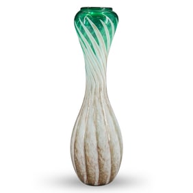 Murano Goldstone Art Glass Vase