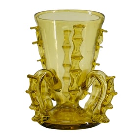 Vintage Green Venetian Glass Cup