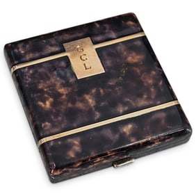 Tiffany & Co. Sterling Silver & 14k Gold Compact