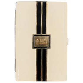 Vintage Sterling Silver & 14k Gold Bourjois Compact