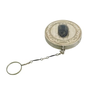 Art Deco Belais R & G Co Sterling Silver And 14K White Gold Compact