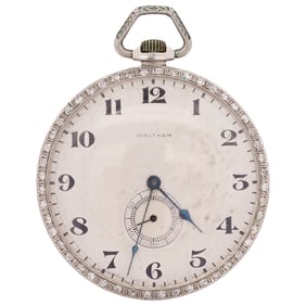 Waltham Platinum & Diamond Pocket Watch