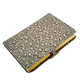 Silver Plated Book Form Cigarette Case