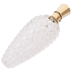 Antique Dutch 14K Gold & Crystal Perfume Bottle