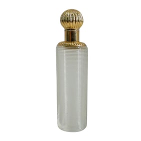 Vintage 14k Gold & Glass Perfume Bottle