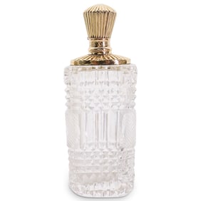 Antique Dutch 14K Gold & Crystal Perfume Bottle