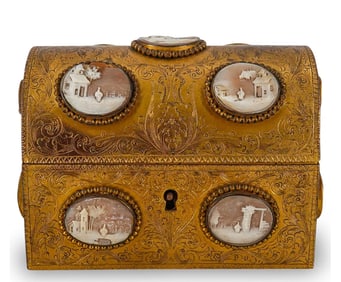 (3 Pc) Victorian French Baccarat Crystal Perfumes In Gilt Bronze Etched Box