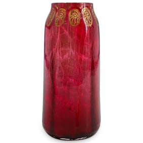 Loetz Titania Ruby Glass Vase