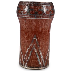 Antique French Silver Overlay Aventurine Glass Vase