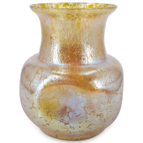 Loetz Candia Papillon Pinch Art Glass Vase