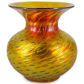 Lundberg Studios Iridescent Art Glass Vase