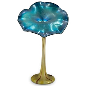 Carl Radke (American, XX) Lustre Glass Jack In The Pulpit Vase